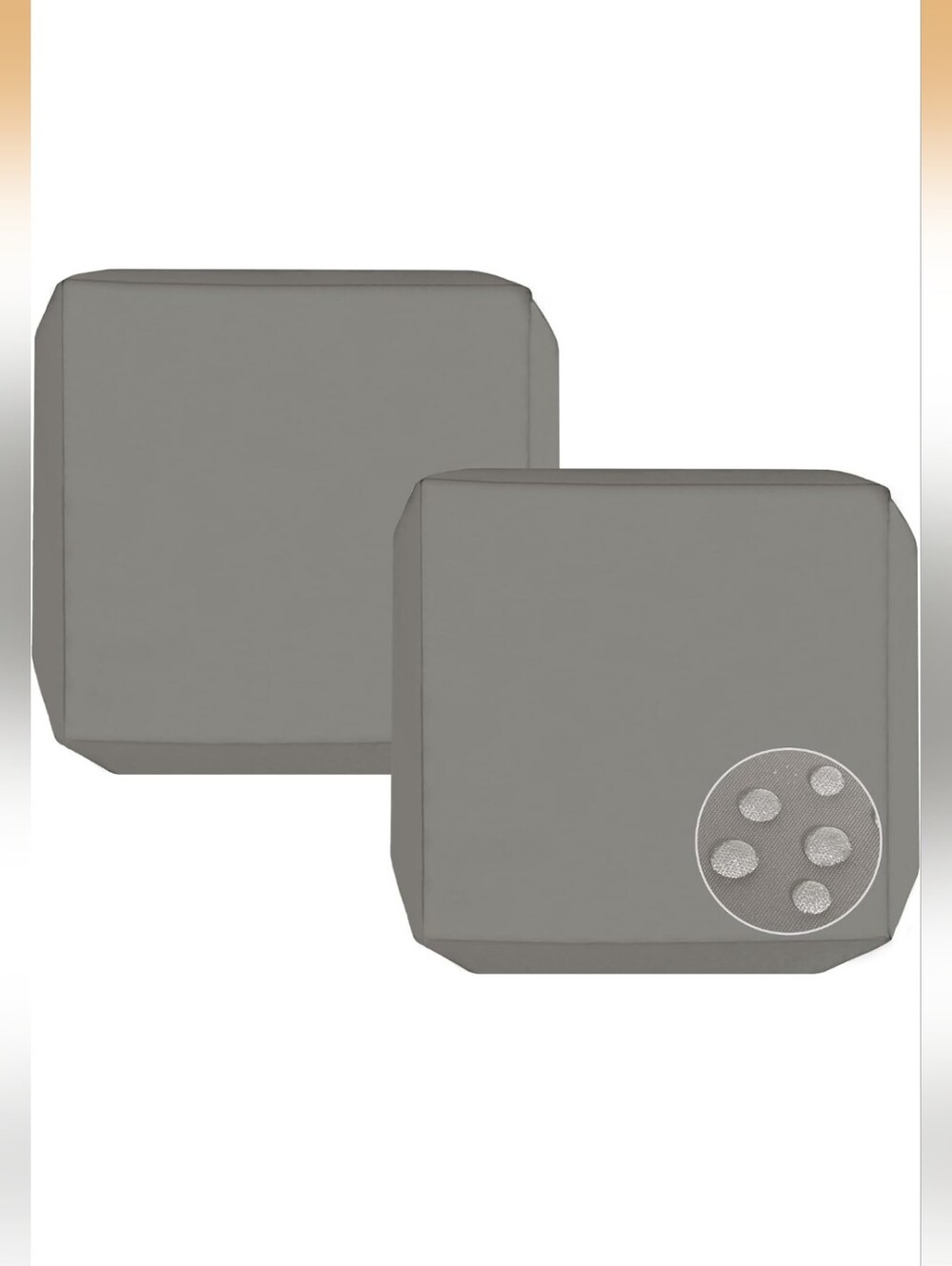 New Outdoor Light Gray Cushion Covers (2 Pack)